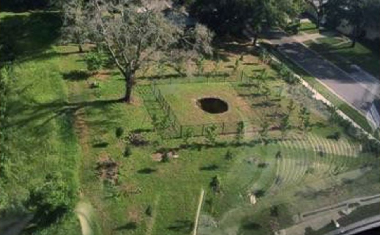 A sinkhole in Seffner, Florida, has reopened for the third time in 10 years after swallowing a man in 2013.